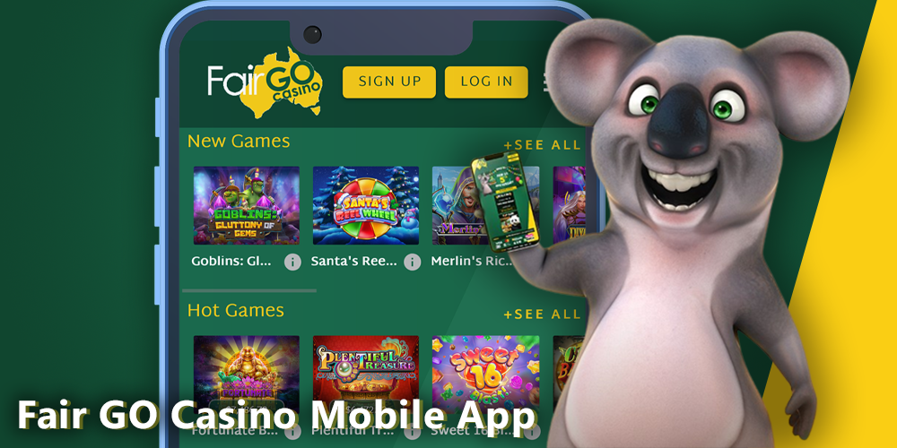 Fair GO Casino mobile app for Australian players